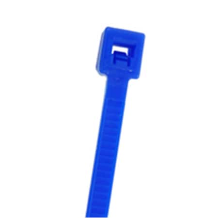 Anchor Brand Cable Tie, 4-1/2 in L, 3/4 in Max Bundle Dia., Blue, Nylon 6/6, 18 lb Strength 102-418BLU